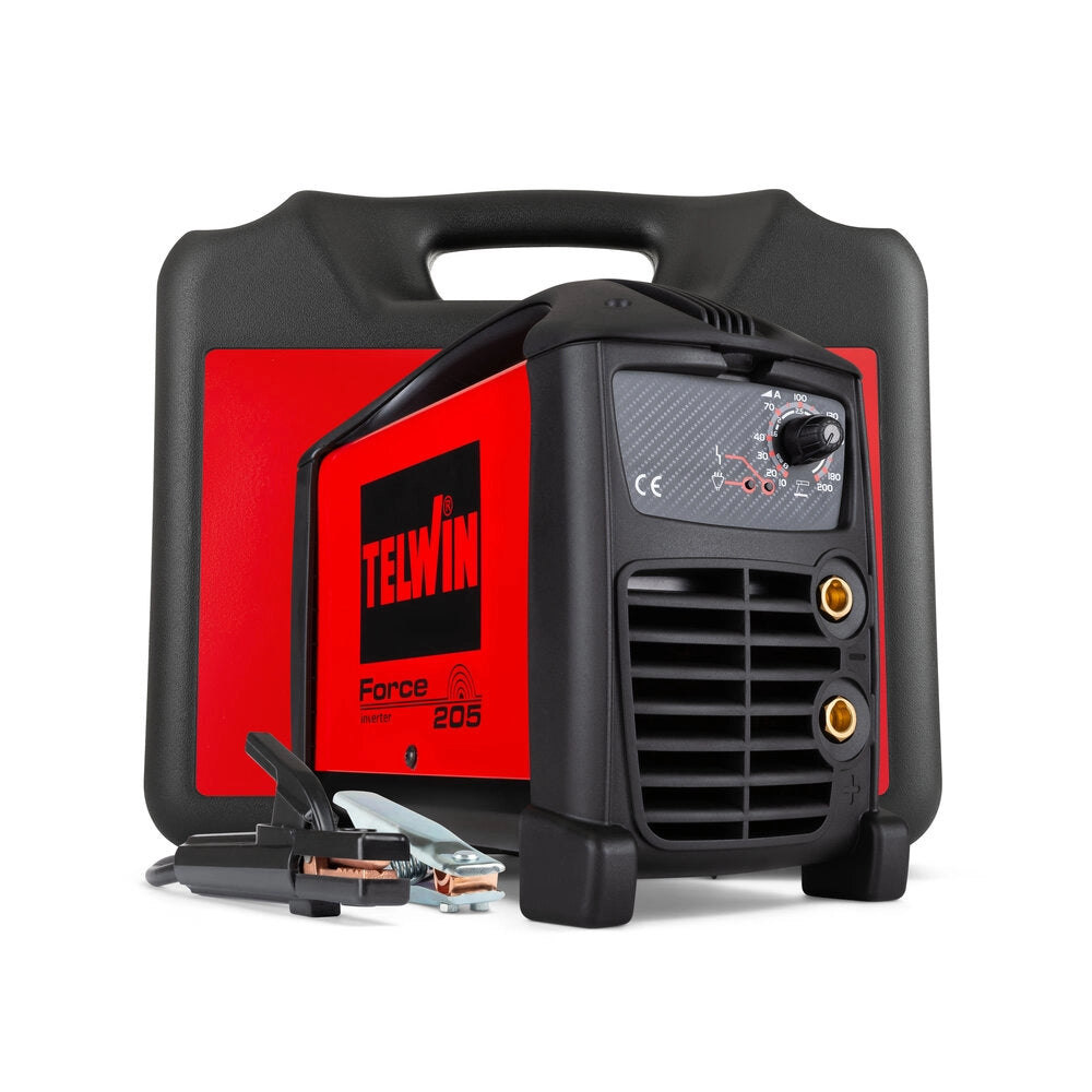 SALDATRICE INVERTER AD ELETTRODO MMA FORCE 205 VALIGETTA PLASTICA 200A TELWIN