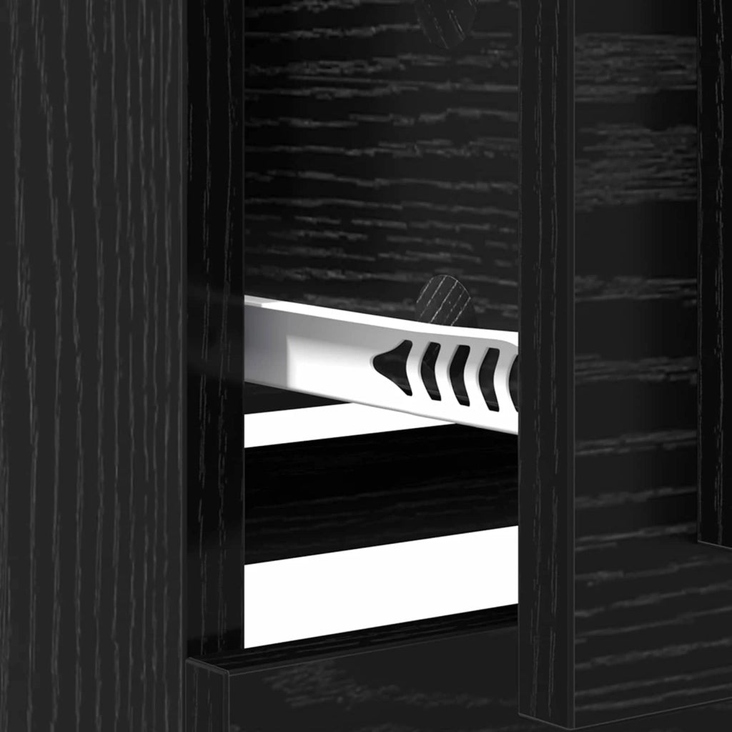 Sideboards con cassetto 3 pcs Rovere Nero 210 x 35,5 x 67,5 cm 3402649