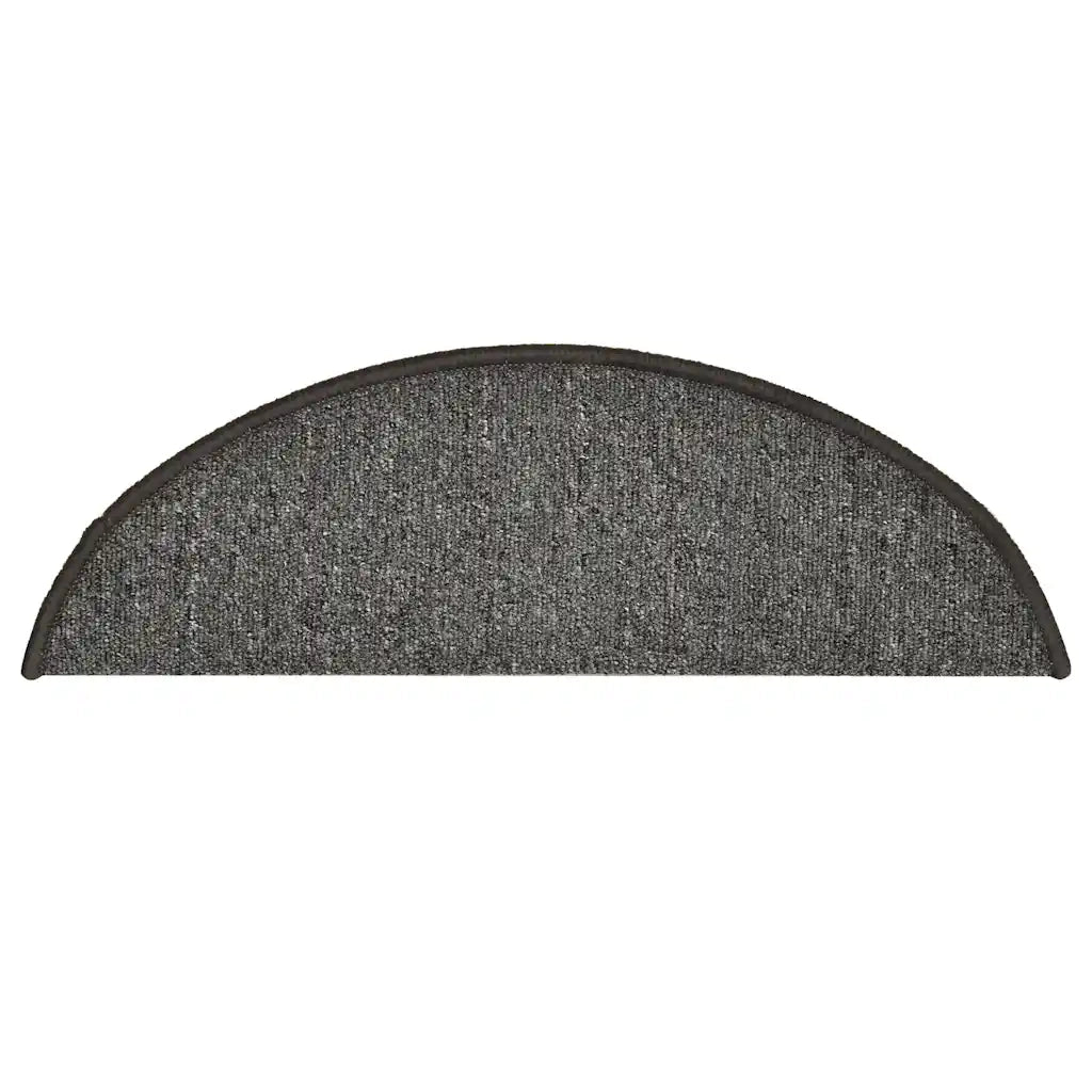 Tappetini per scale 30 pz 56x17x3 cm Grigio scuro Semicircolari 3365745