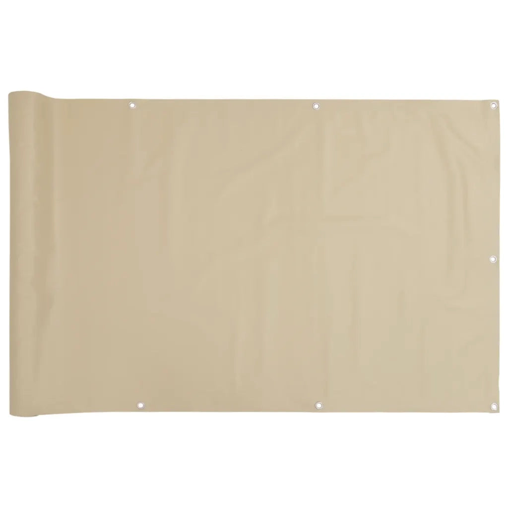 Paravento da Balcone-Pannello per balcone Beige 90x300 cm in Tessuto Oxford