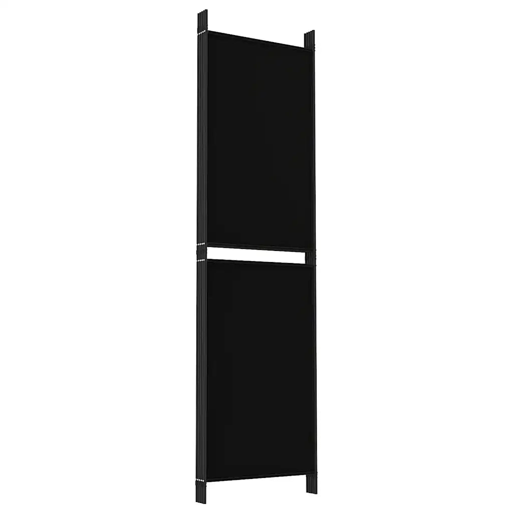 Divisorio Ambienti | Divider per stanze | Paravento a 5 Pannelli Nero 250x180 cm in Tessuto