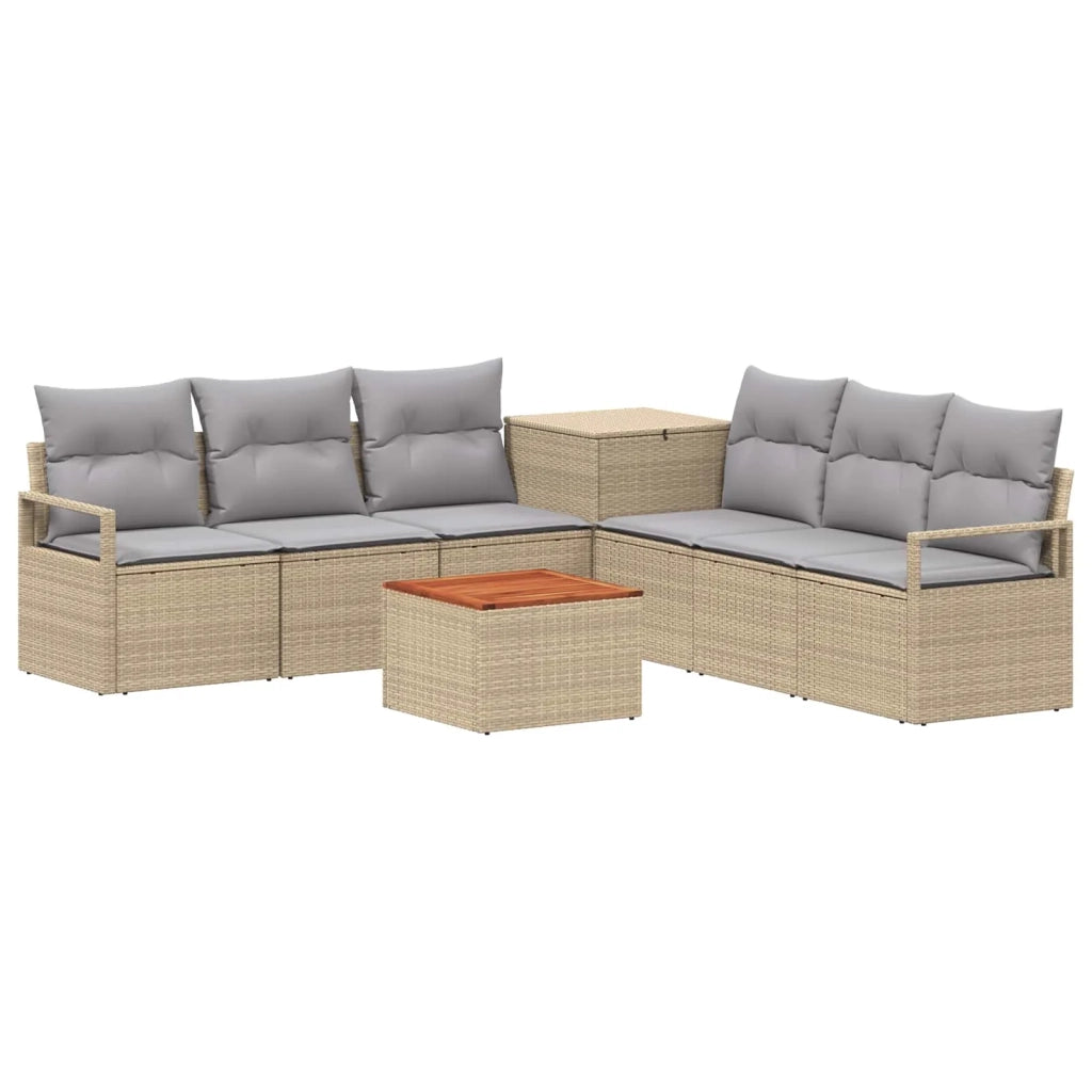Set di divani 8 pz Beige e Grigio Chiaro 3448181
