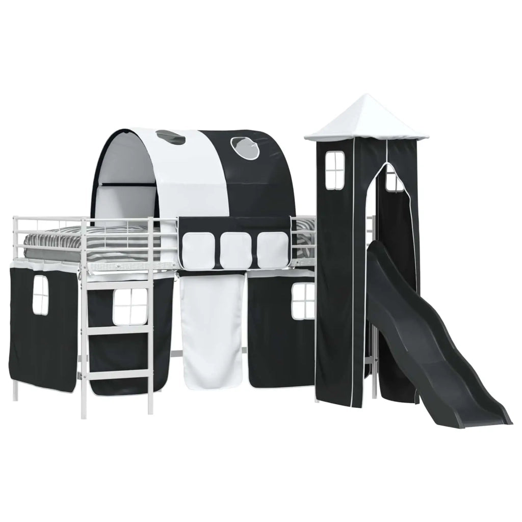 Struttura del letto loft per bambini Bianco e Nero 107 x 200 cm 42020898
