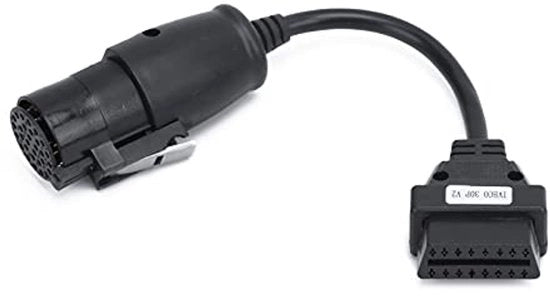 Adattatore di Diagnosi OBD2 30Pin-16Pin Cavo Diagnostico Estensore 250mm/9,8in Lunghezza Cordone Diagnostico Estensore Adattatore di Ricambio per Camion