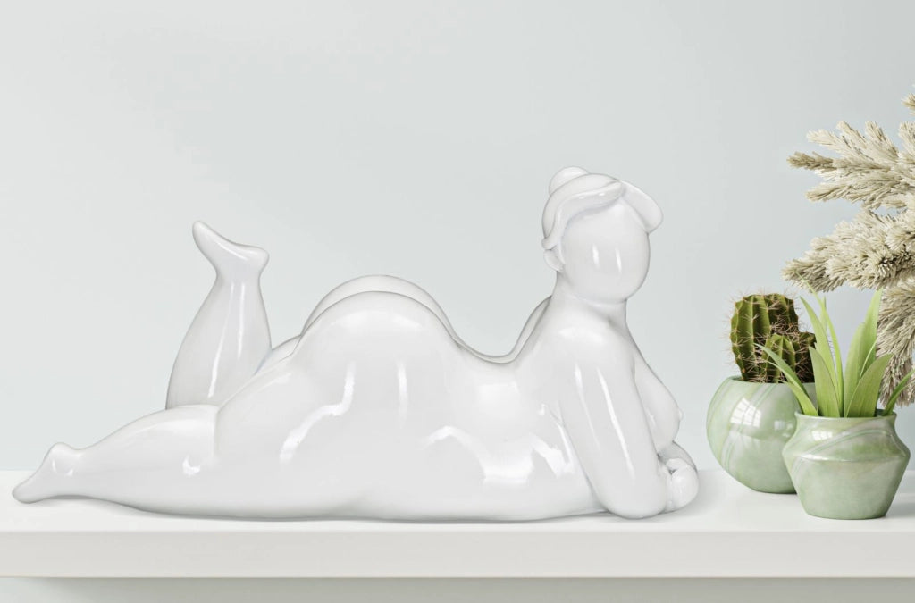 Statua raffiguarnte donna 32x12,5x16cm DONNINA YOGA RELAX