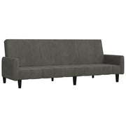 Divano letto | Sof¨¤ letto | Letto singolo a 2 Posti Grigio Scuro in Velluto