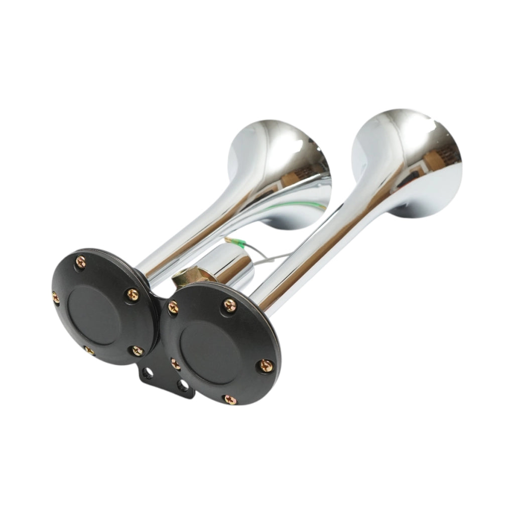 Clacson a 2 trombe 12/24V per compressore d’aria.