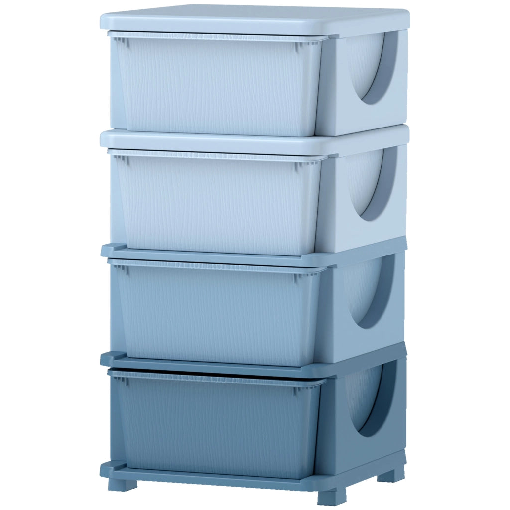 Contenitore per Bambini con 4 Cassetti ¨C Minimal ¨C Blu