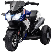 Moto elettrica bambini 3 ruote 6V ¨C Xylo ¨C blu con luci e suoni, 86x42x52cm