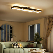 Lampada LED a Soffitto Dimmerabile 3000-6000K con Telecomando e Interruttore, 70x30 cm, Nero