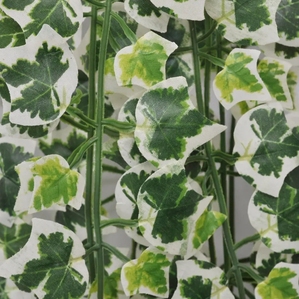 Foglie Artificiali di Edera 4 pz Variegata 90 cm CFW6074366