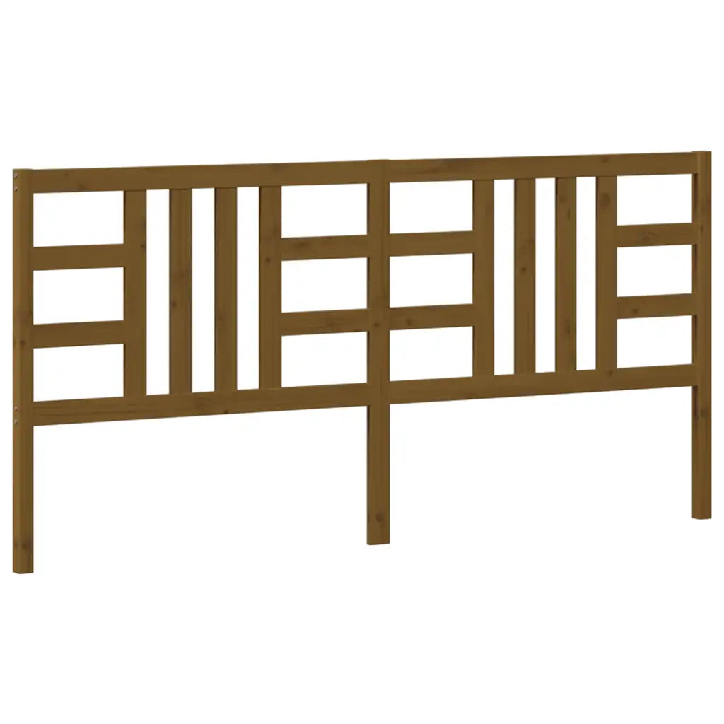 Testiera per Letto Miele 206x4x100 cm in Legno Massello di Pino