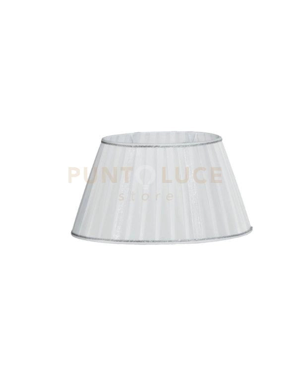 TC 3120 PARALUME DM.32CM BIANCO E ARGENTO ATTACCO E14 OVALE