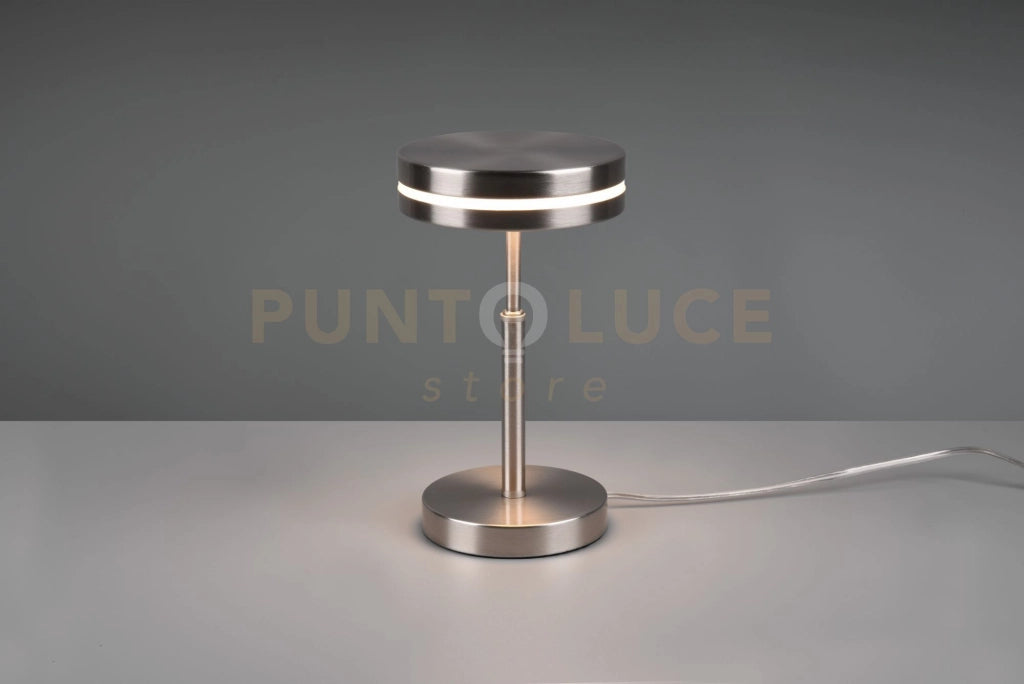 FRANKLIN LAMPADA DA TAVOLO LED 6W 700lm, 3000K ACCIAIO SATINATO H. 25CM