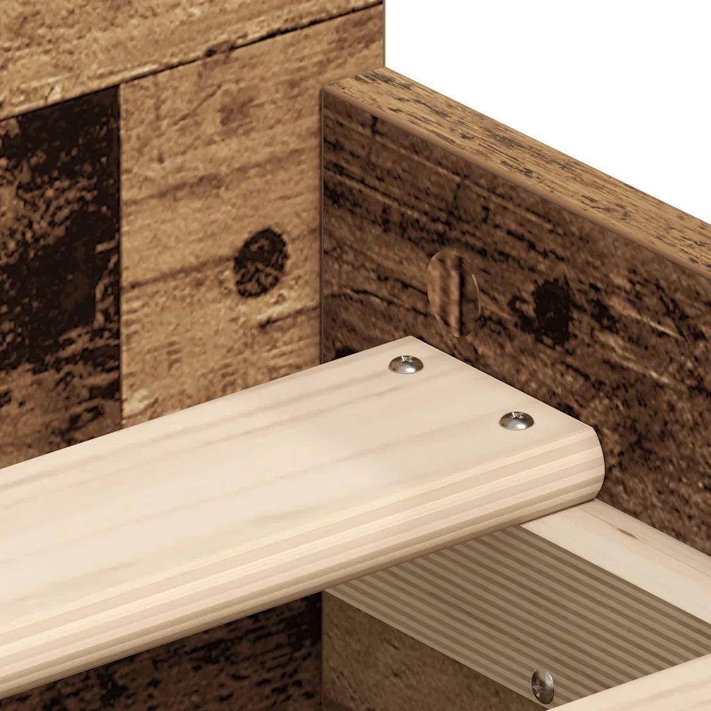 Giroletto senza Materasso-Struttura Letto Legno Antico 90x200cm in Truciolato 625625
