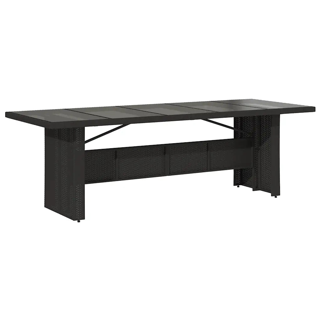 Set Bistrò da Giardino 9 pz con Cuscini in Polyrattan Nero 3277291