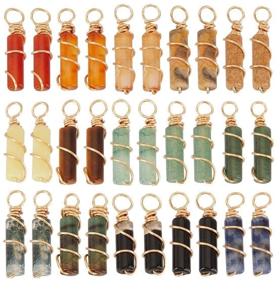 Set di 30 Hanger per Gioielli in Pietra Naturale