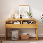 Consolle Ingresso con Cassetti e Ripiani ¨C Xylo ¨C Slim, Legno, Naturale