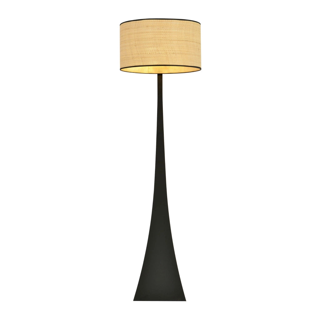 Lampada da terra Emibig Estrella rattan nero E27 157cm