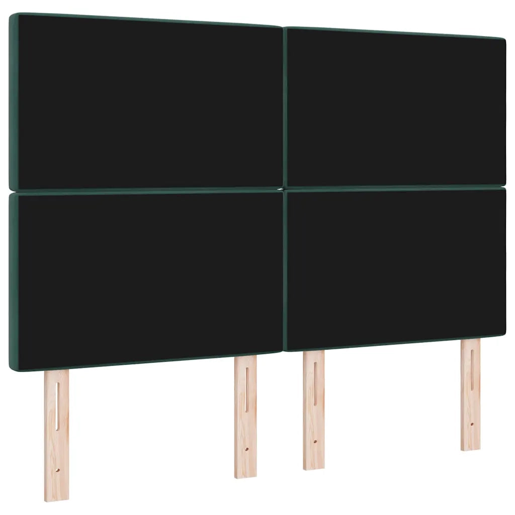 Testiera LED con strisce LED Verde Scuro 144 cm Velluto 3338363