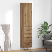 Credenza con Cassetto-Buffet-Armadio da cucina Rovere artigianale 69,5 x 34 x 180 cm 814507