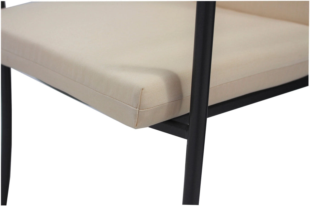 Set 2 Cuscini per Sedia da Giardino 90x45x5 cm in Dralon Allegro Ecru