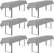 Tavolino da birra set di 6 copri tavolo universali per tavoli da 50cm e 70cm copri tavolo per tavolino da birra copri tavolo per tavolino da birra copri tavolino da birra set di copri tavolo rettangolari lavabili 100x250cm (grigio chiaro)