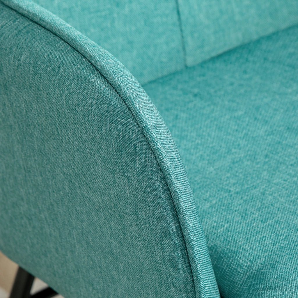 Poltrona Dondolo con Poggiapiedi e Braccioli ¨C Minimal ¨C Verde