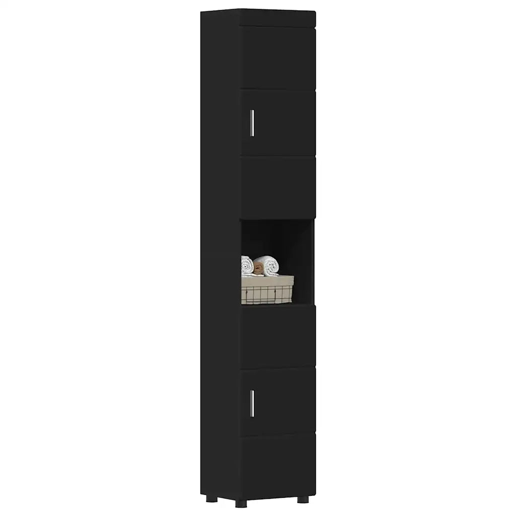 Set di Armadi da Bagno TULUM Nero 37 x 31,5 x 203 cm