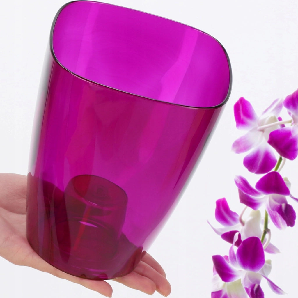 Vaso da fiori KADAX per orchidee, in plastica, viola, 13 cm