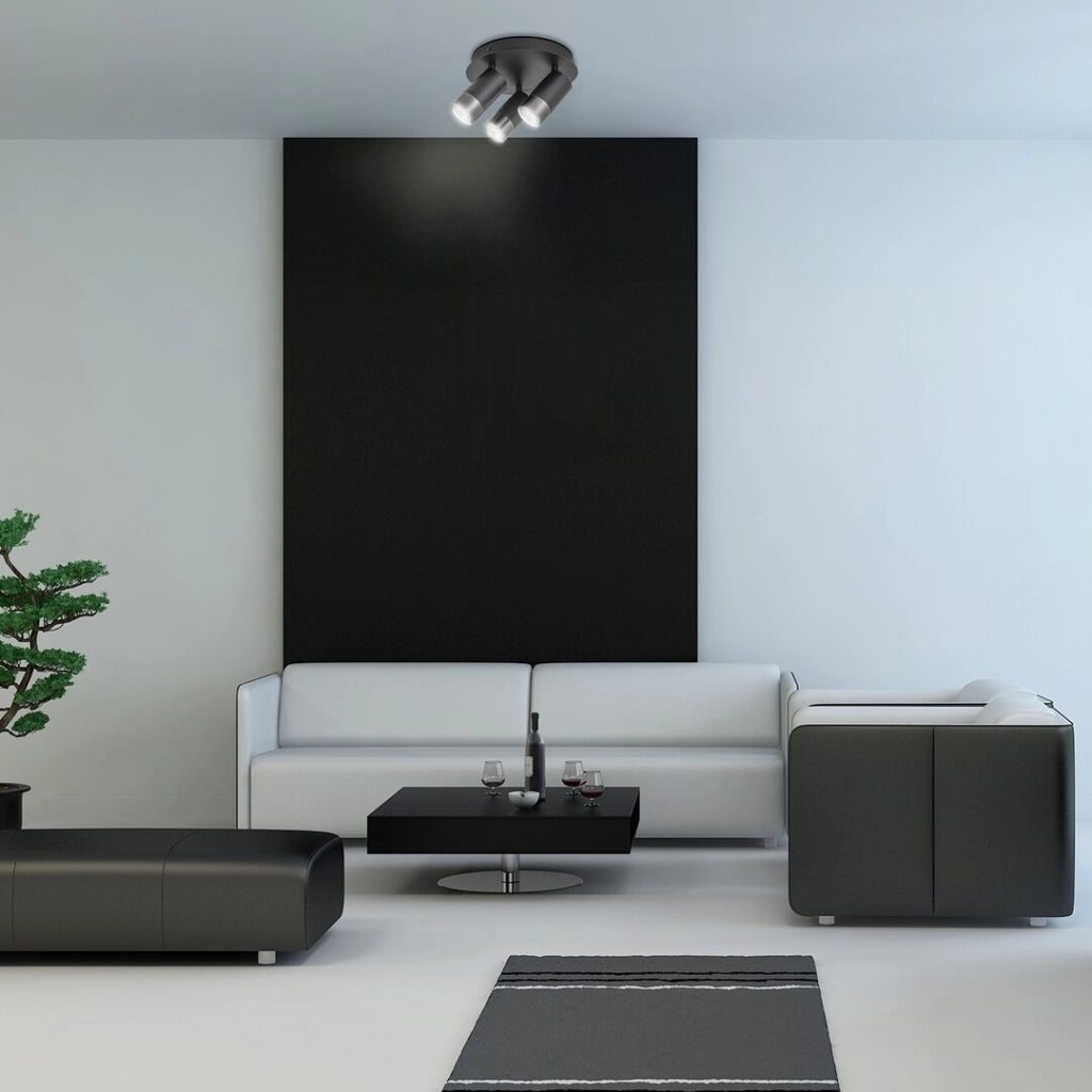 Faretto da soffitto 3xGU10 nero/argento Rabalux Zircon