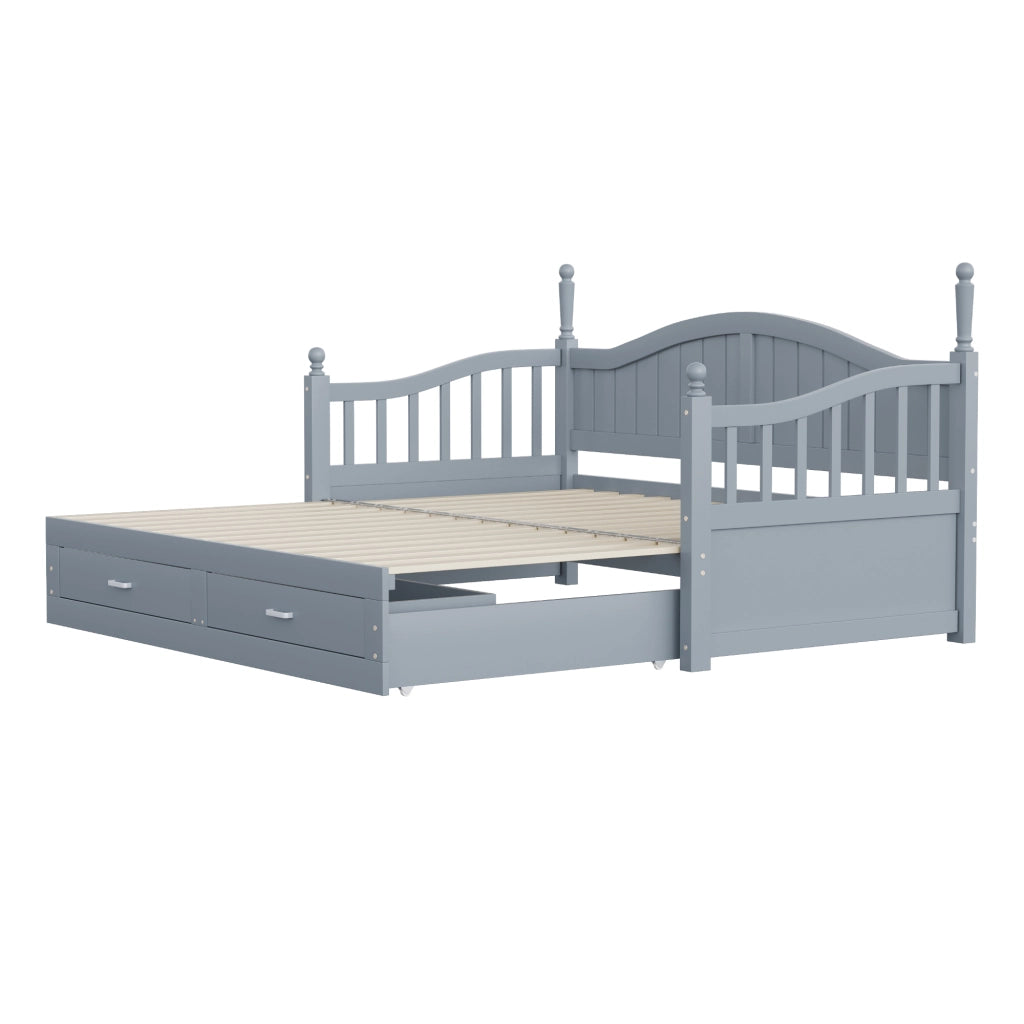 DIVANO LETTO Estraibile 90/180x190 cm Legno Grigio