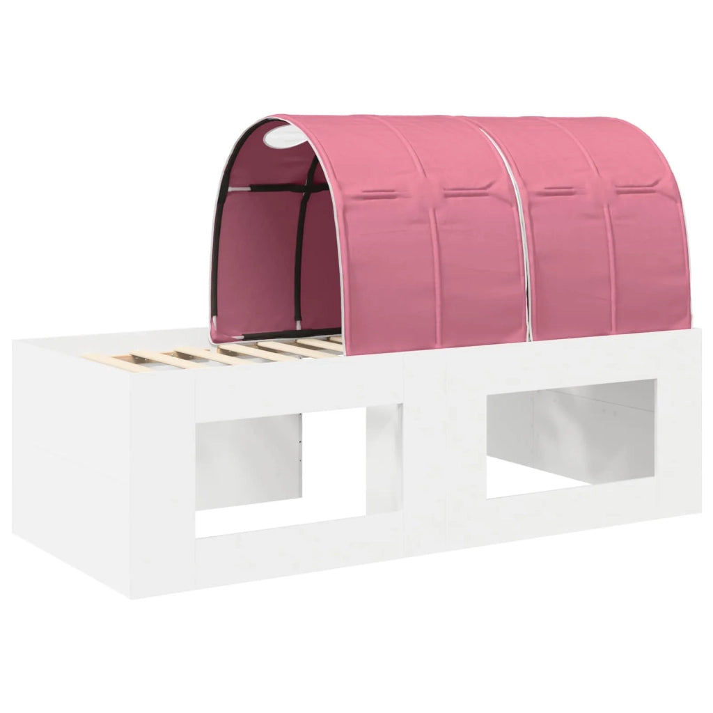 Letto con Tunnel 3 pz Bianco e Rosa Legno ingegnerizzato 3423668