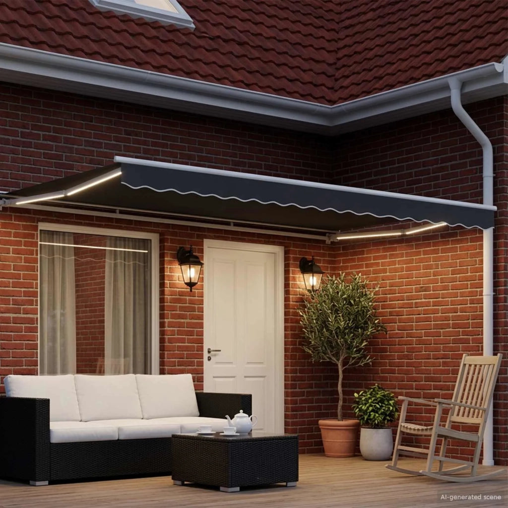 Cornice per Tenda Manuale con LED 4 × 3 m 3420613