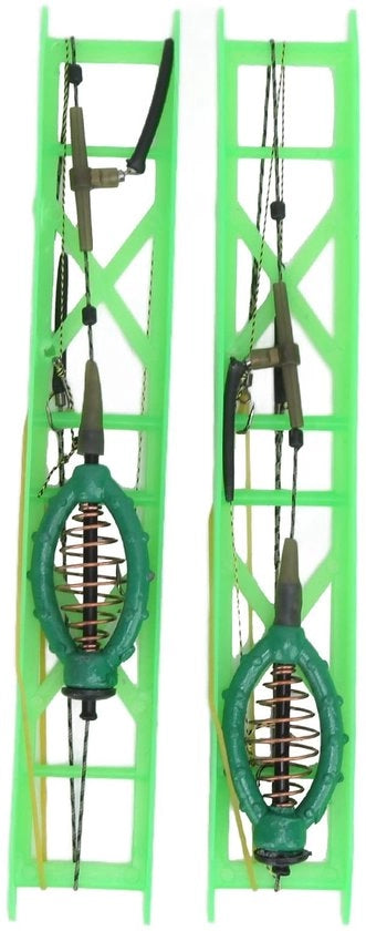 Alimentatore per Pesci di Alta Qualità - Alimentatore Inline - Gabbia per Bait - Duraturo - Soglia in Piombo - Adatto per Pesci Carpa - Cavo Intrecciato/Ferro di Carbonio - Gabbia per Cibo