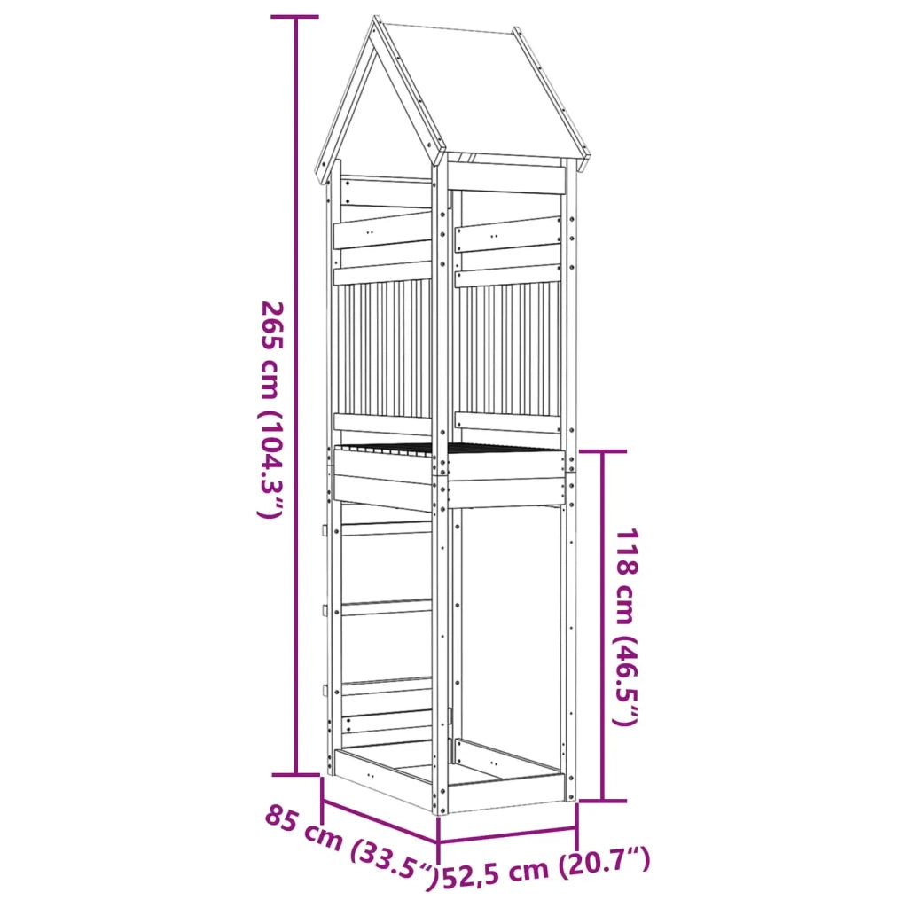 Torre da Gioco Marrone 52,5 x 85 x 265 cm Pino massello 3417184