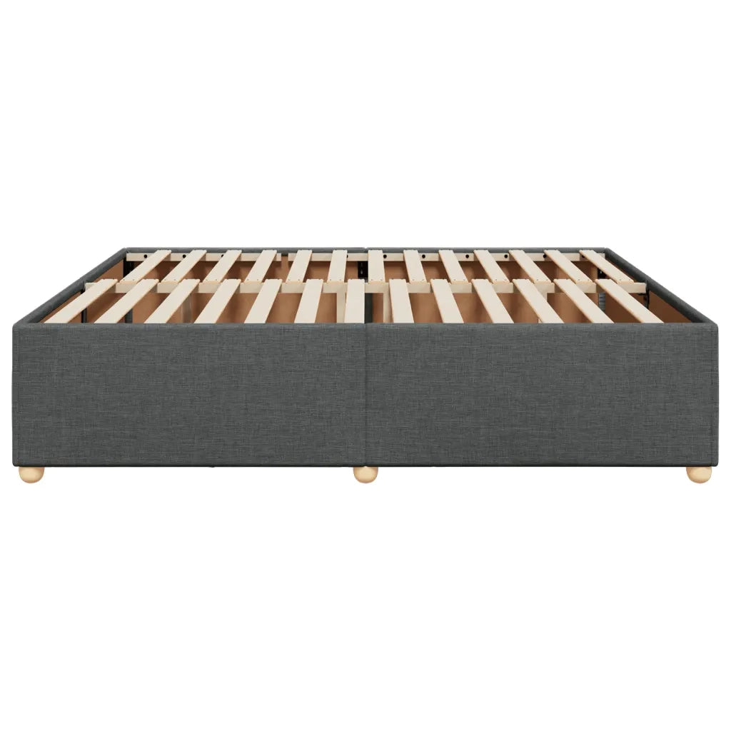 Letto matrimoniale | Letto per adulti | Giroletto senza Materasso Grigio Scuro 200x200 cm Tessuto