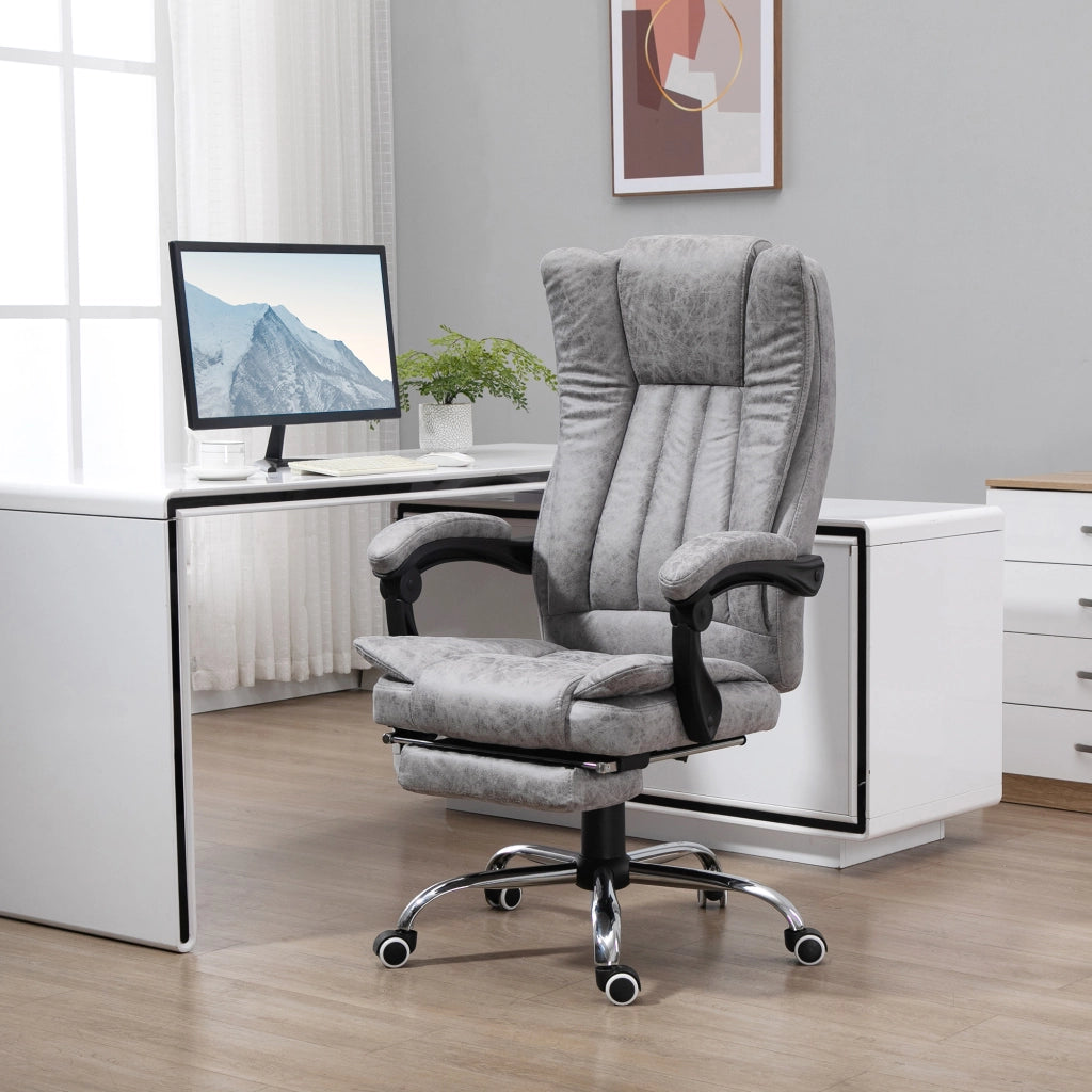 Poltrona massaggiante per ufficio ¨C Minimal ¨C grigio con rivestimento sintetico