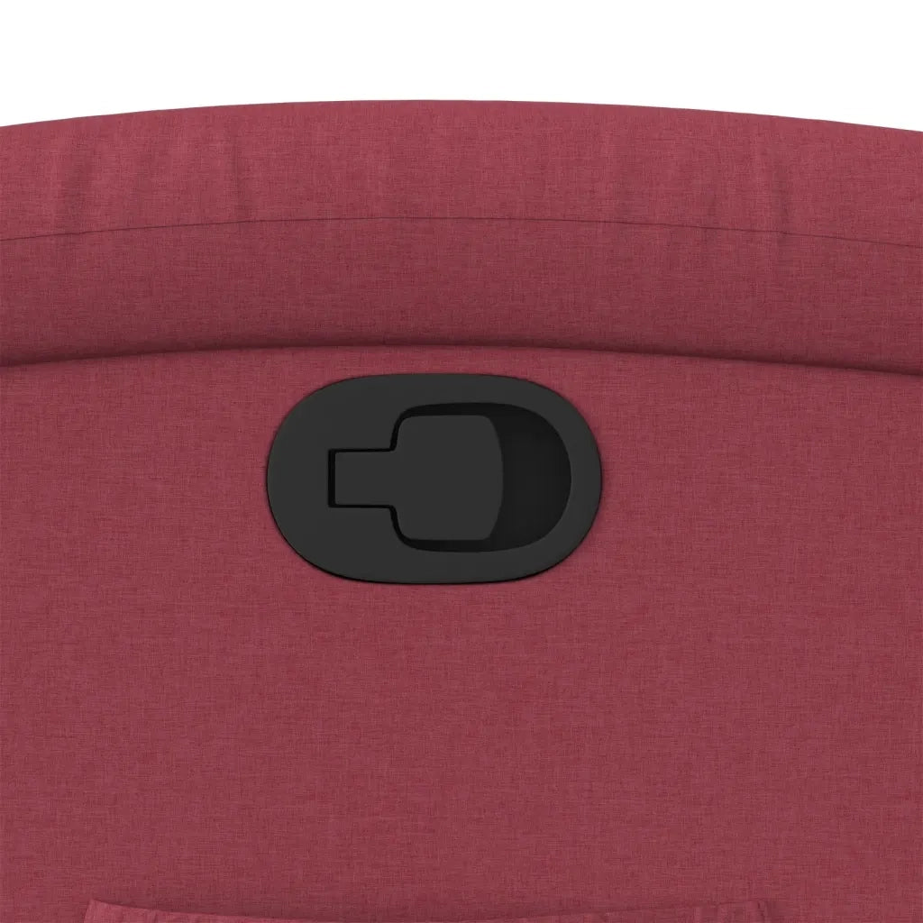 Poltrona Reclinabile in Tessuto Rosso Vino 371730
