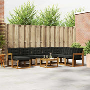 Set di divani da esterno con cuscino 9 pcs Naturale e Nero 3368971