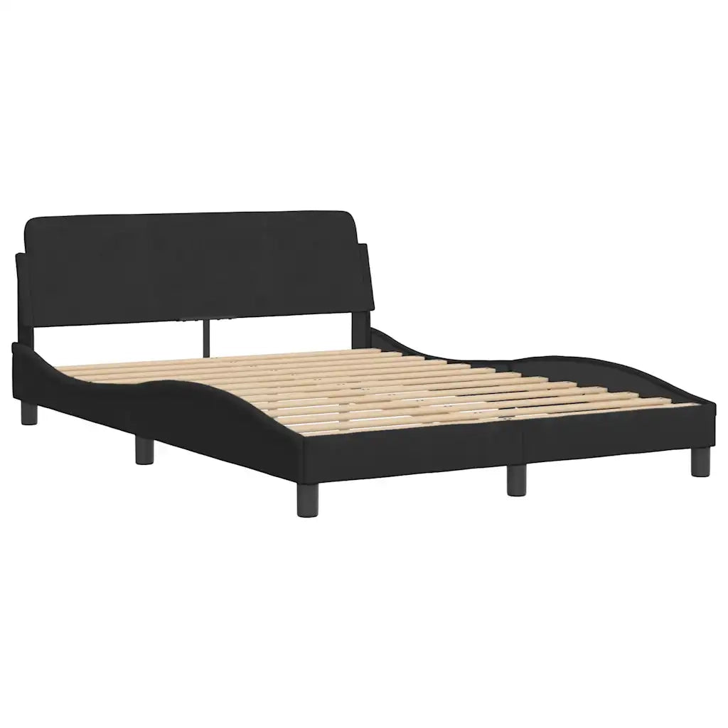 Giroletto-Struttura Letto Dover Nero 120x200 cm Velluto