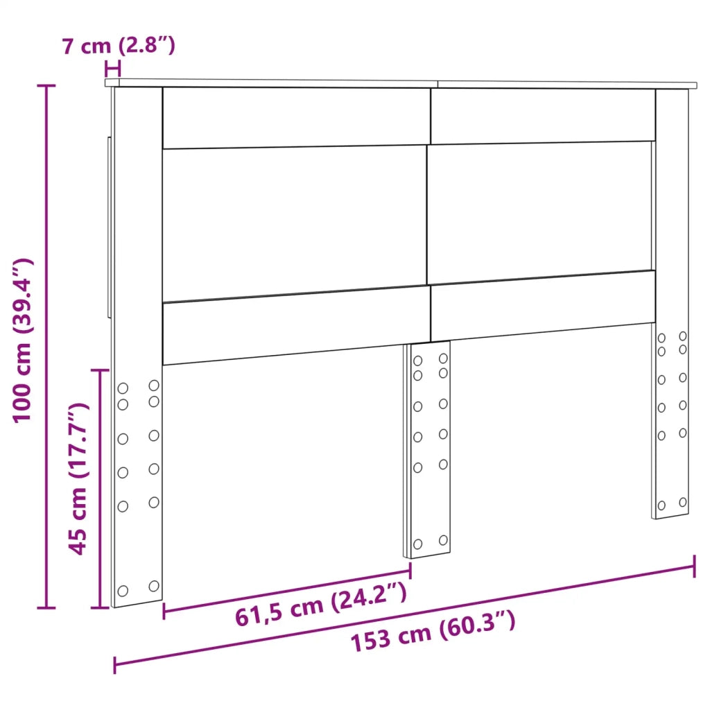 Testiera Grigio cemento Legno ingegnerizzato 887444