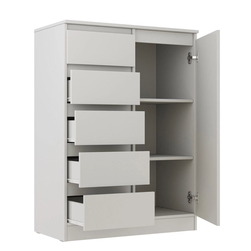 Commode SOLA - Bianco - 4 Cassetti - Larghezza 83 cm, Altezza 114 cm, Profondit? 43 cm