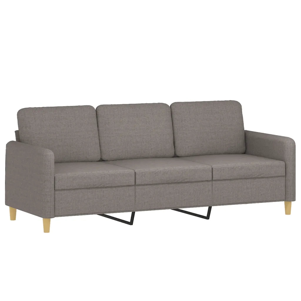 Set Divani 3 pz con Cuscini Tortora in Tessuto 3202077