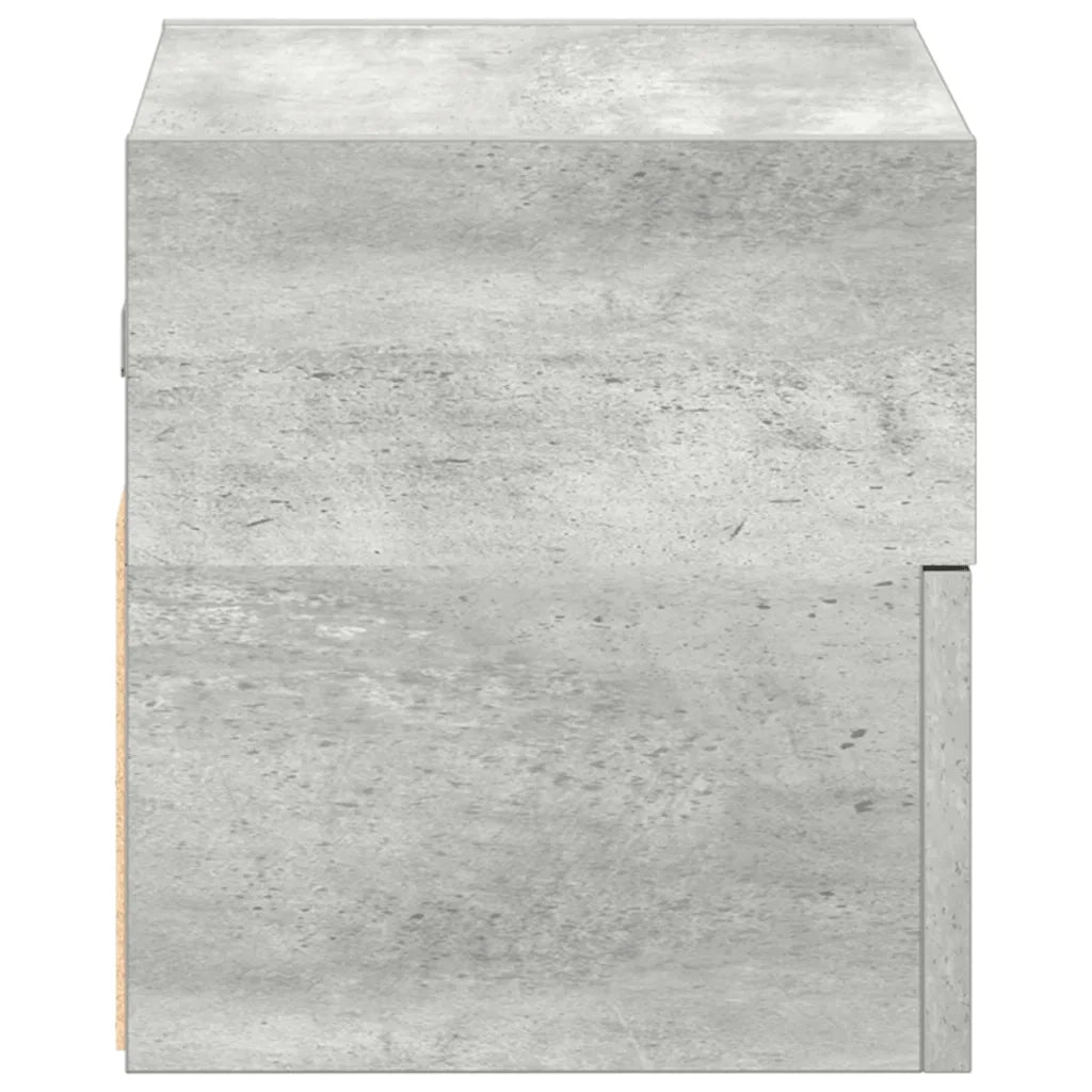 Comodini a Muro 2 pz Grigio Cemento 45x26x28,5 cm 858603