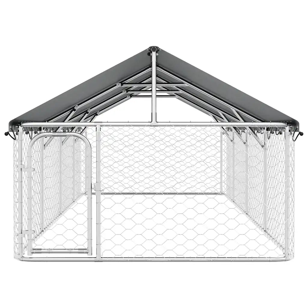 Gabbia per Cani da Esterno con Tetto-Cassa per cani 400x200x150 cm