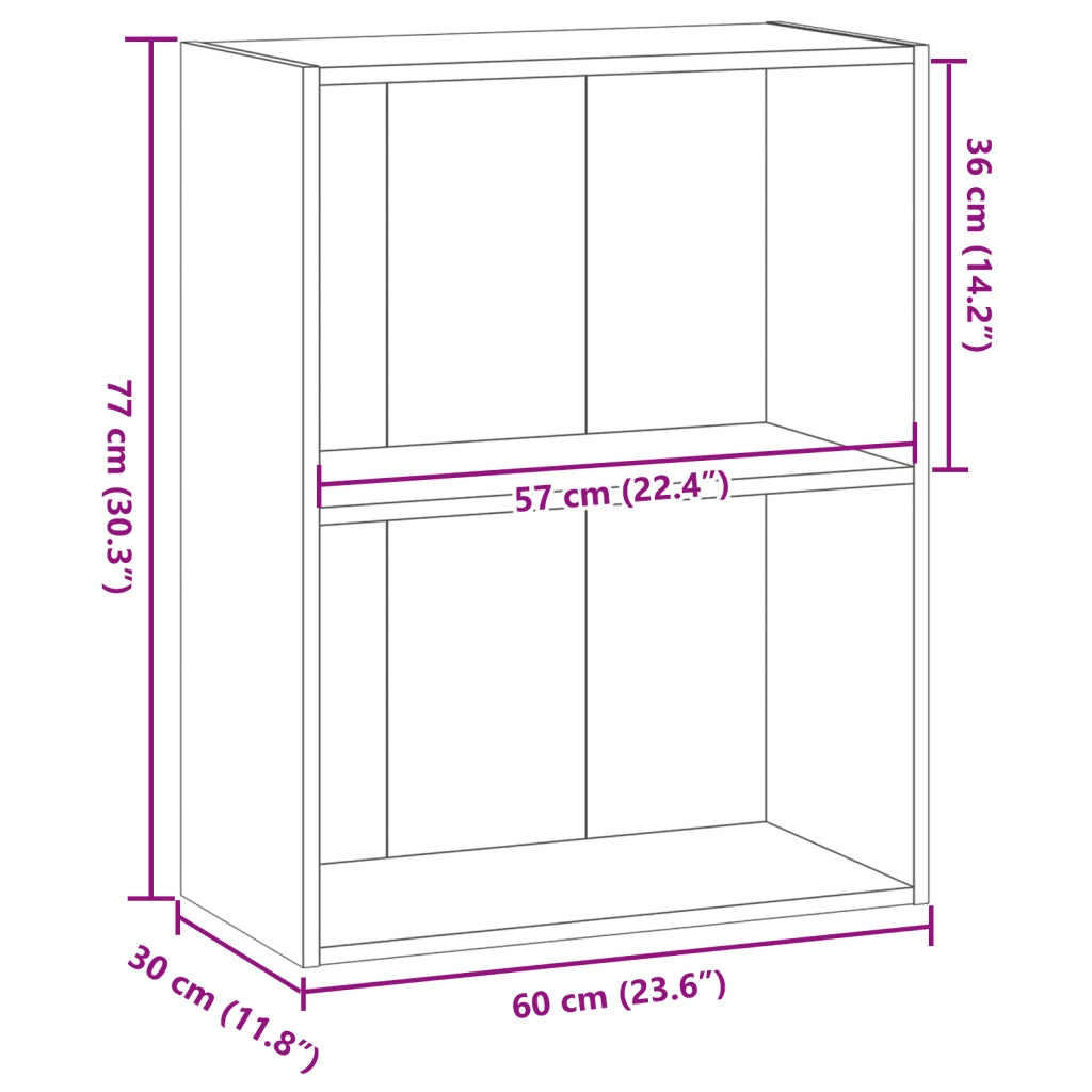 Libreria Legno Antico 60x30x77 cm in Legno Multistrato 857897