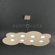 CLOUD SOSPENSIONE 8+3 LUCI BIEMISSIONE SABBIA 1128-S8 R+3-SA