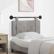 Testiera sospesa Con luce LED Grigio Chiaro Velluto 3424083