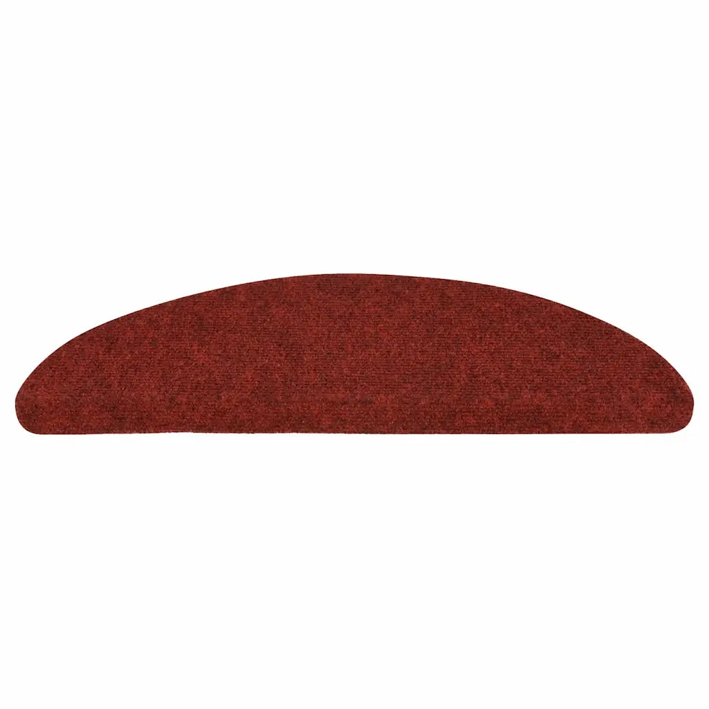Tappetini per scale autoadesivi 10 pz | Gradini per Scale 56x17x3 cm Bordeaux Rosso Semicircolari